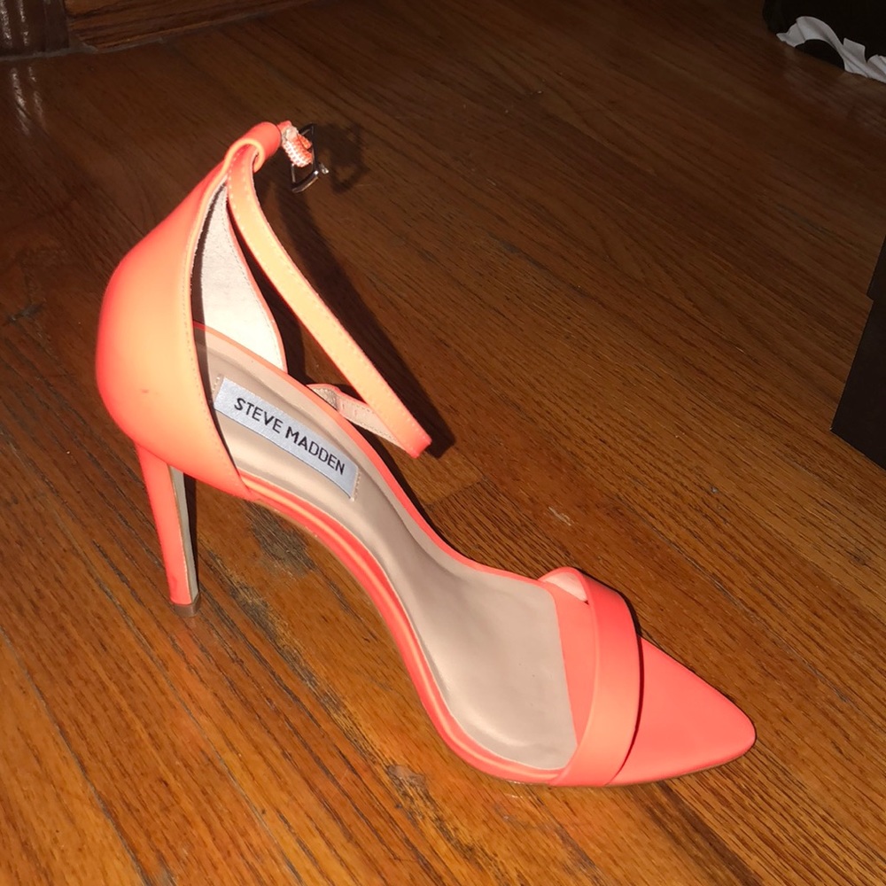 Neon orange heels